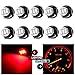 CCIYU 10Pack T4.2/T4 Red 3014SMD 3LED Neo Wedge A/C Climate Control Light Bulbs