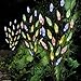 INLAR Solar Lights Tree Branch Leaf Shape Lamp, 3 PCS 60 LED Stylish Fairy Decorative Ornamental Light for Outdoor Garden Lawn Patio Decking(Colored)