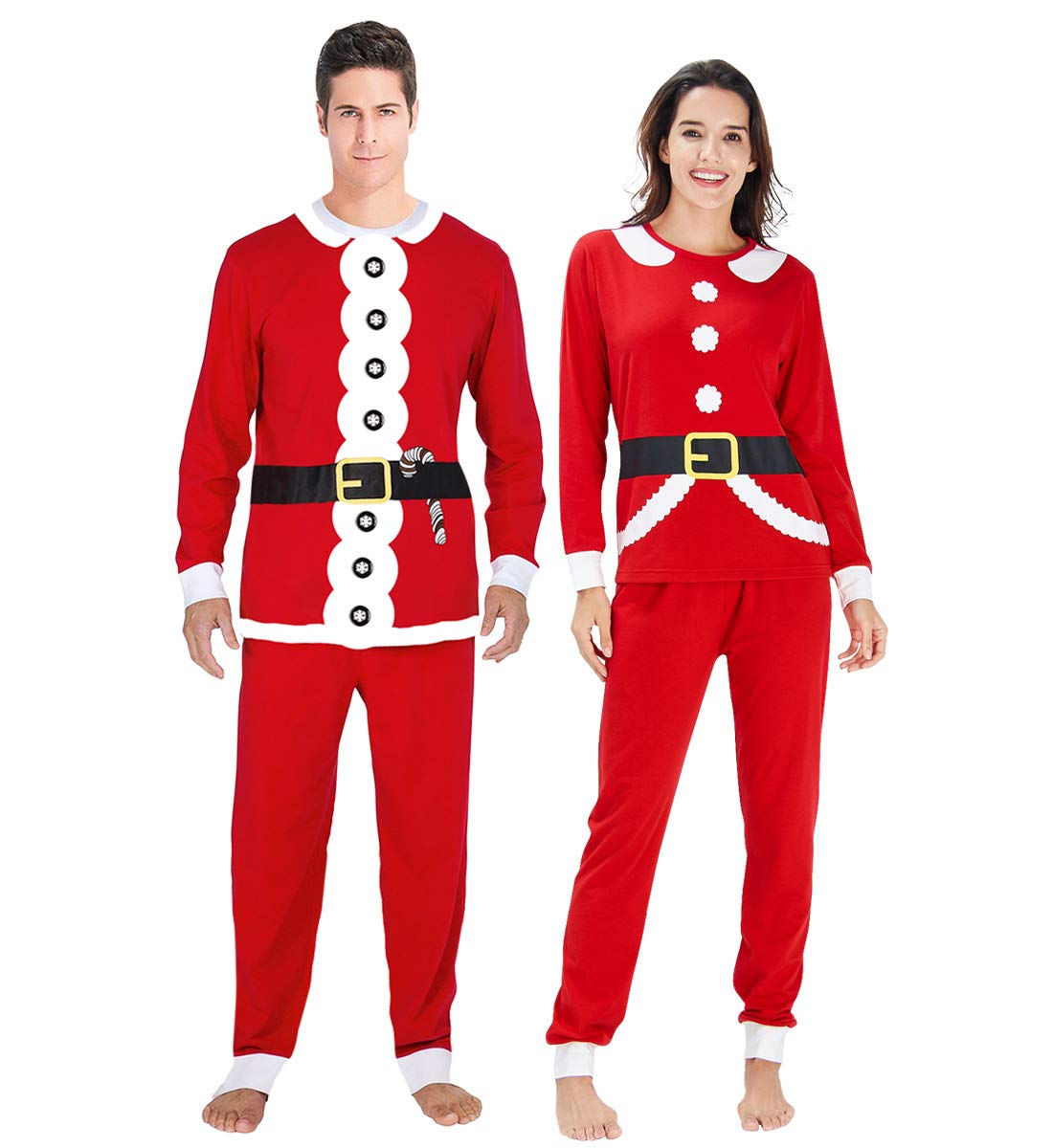 Uideazone Christmas Pajamas Set Warm Family Matching Sleepwear Boys Gils Nightwear Homewear for Kids