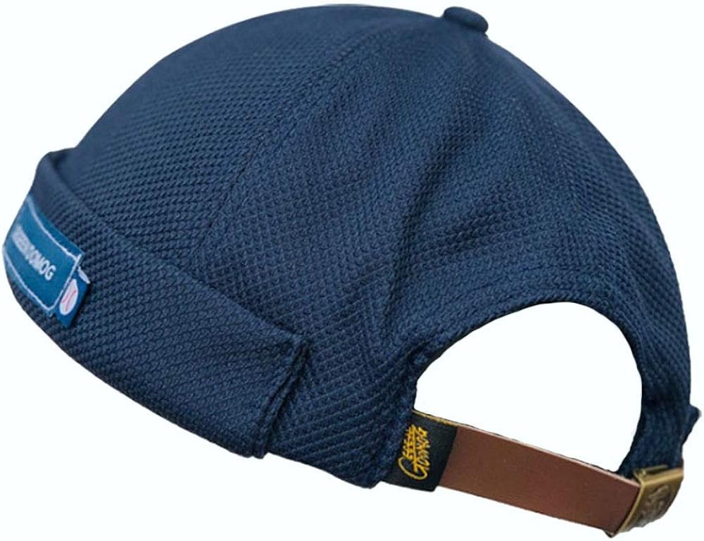 Clape Brimless Hat Breathable Docker Beanie Hat Adjustable Leather