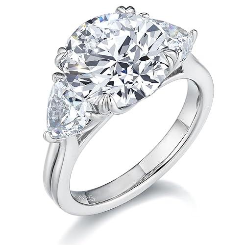 Promise Rings for Her, 5ct Round Triangle Cut Cubic