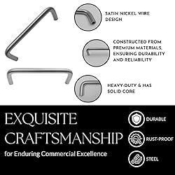 Handsley 4-Inch Wire Handles, 10-Pack – Satin