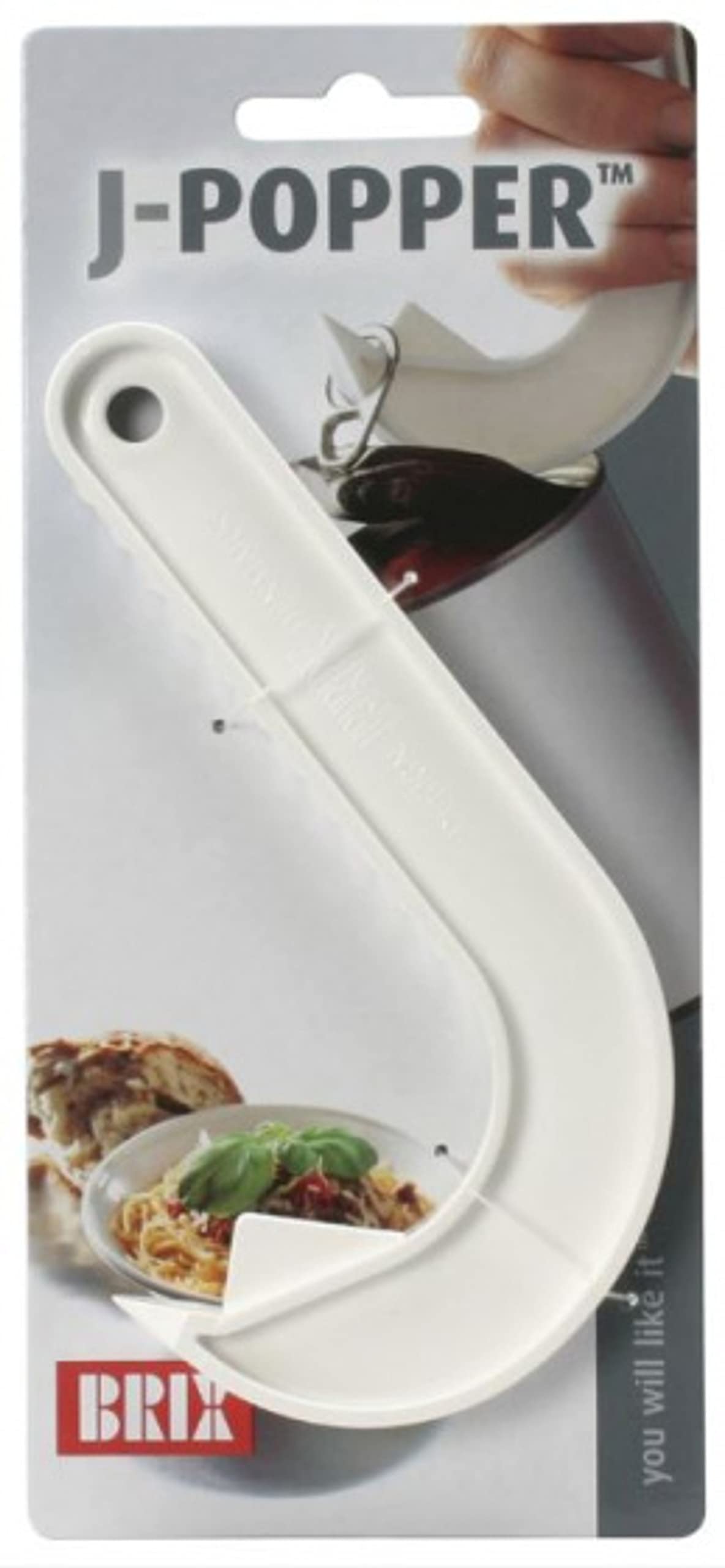KitchenCraft BRIX J-Popper Ring Pull Can Opener, White