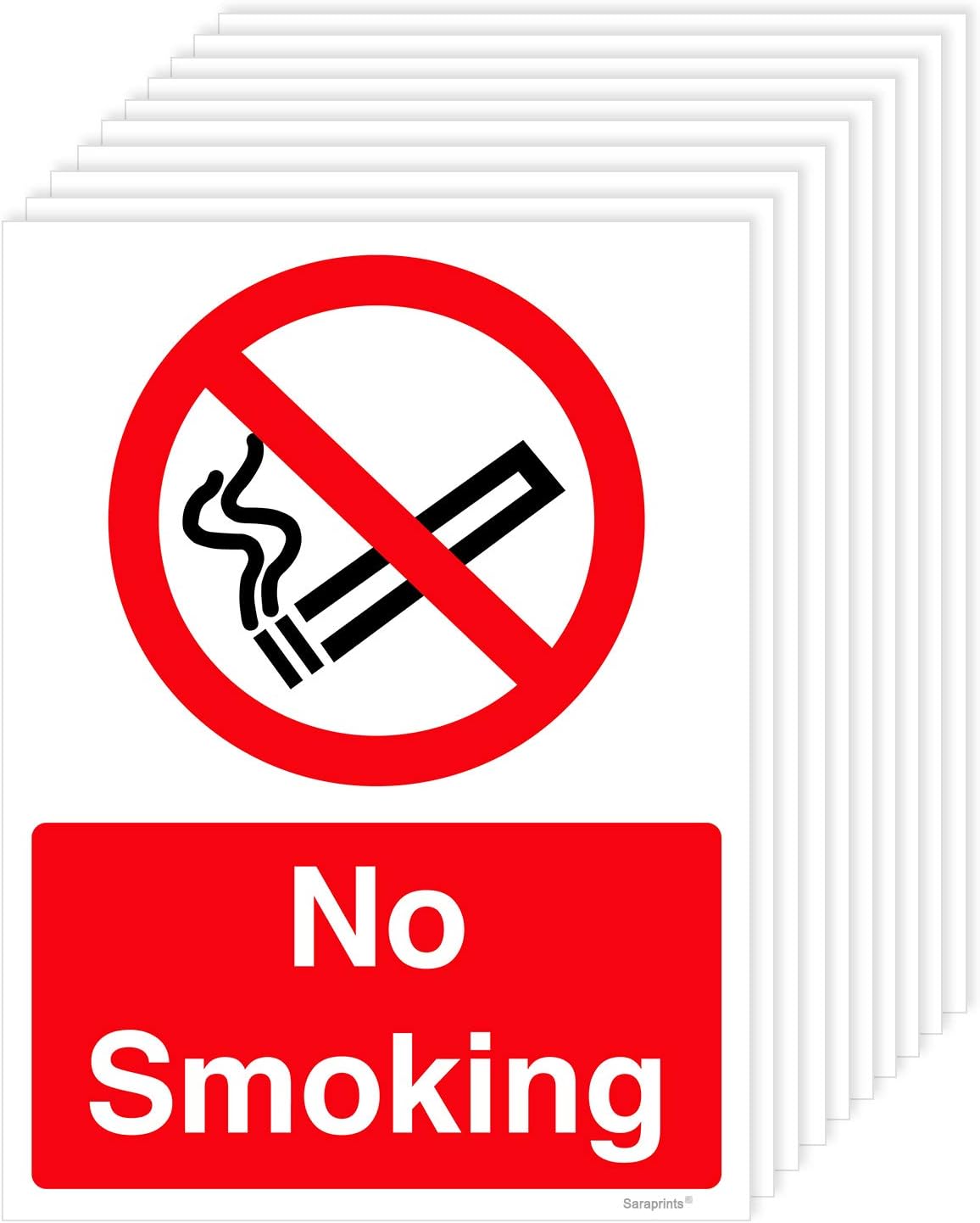 Pack of 10 No Smoking Signs for Premises Self Adhesive Waterproof Vinyl Stickers 150mm x 200mm V1102 - Image 3
