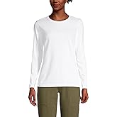 Lands' End Women's Relaxed American-Grown Supima Cotton Long Sleeve Crew Neck T-Shirt