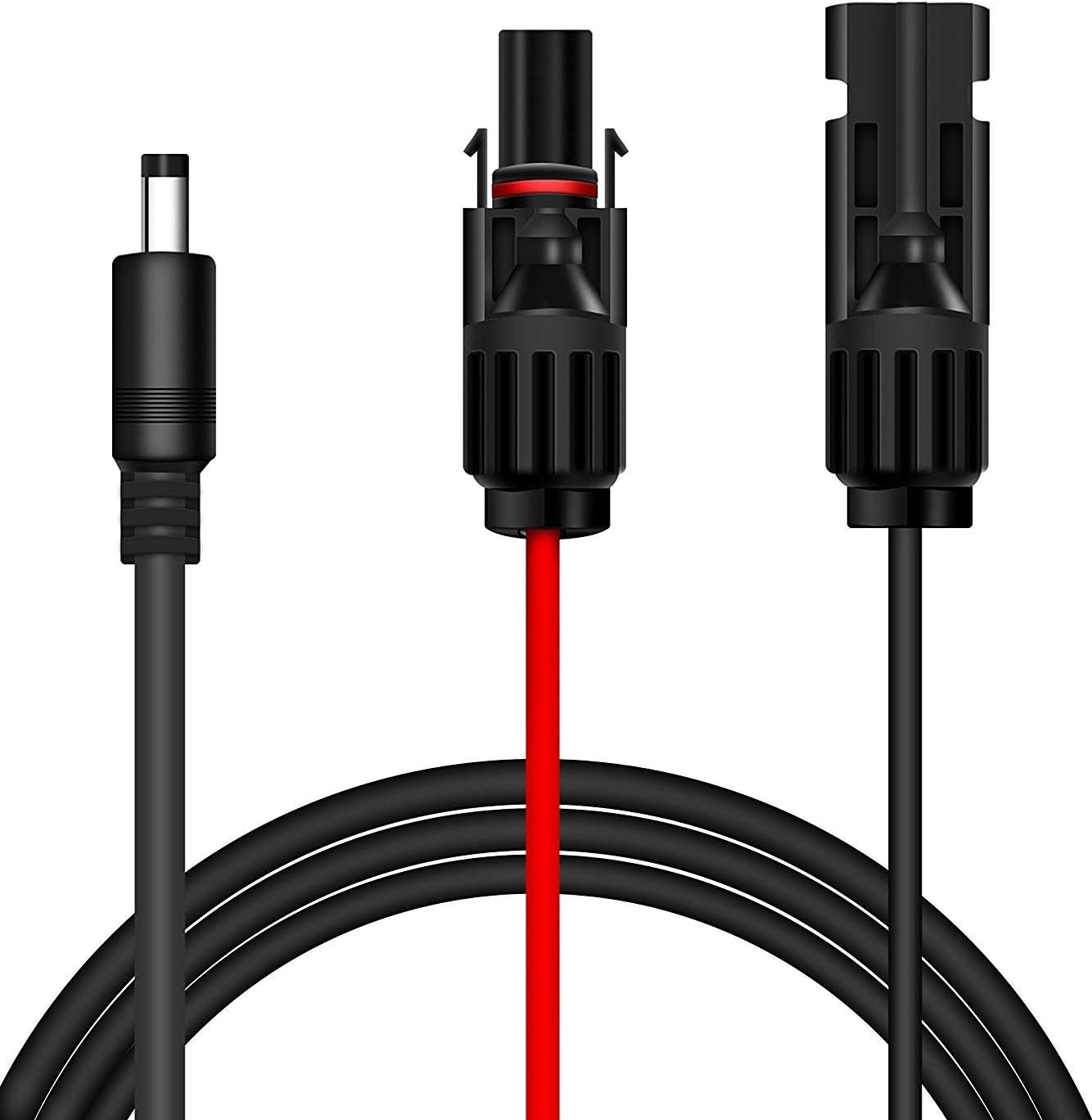 MC4 Connector Cables, 59.4 Inch Solar Panel Adapter DC 5.5 x 2.1 mm for