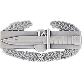 Combat Action Badge Badge CAB Silver Oxide Finish Regulation Size