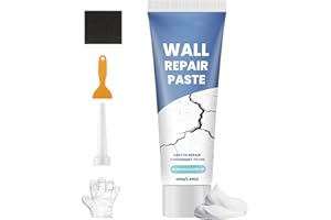 Drywall Repair Kit - Mending Glue Caulk, Plaster Crack Hole Repair, Scraper Sandpaper Gloves | Multi Purpose Wall Plaster Res