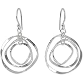 NOVICA Artisan Handmade .925 Sterling Silver Dangle Earrings Thailand Modern 'Twirling'