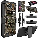 LG X Venture Case, LG X Calibur Case, Elegant Choise Hybrid Kickstand Heavy Duty Armor Holster Defender Protective Case Cover with Belt Swivel Clip for LG V9 / LG X Venture H700 (Camouflage)