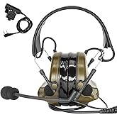 Hearangel Tactical Headset,Sound Pickup Noise Reduction & Ken 2 Pin PTT for Airsoft Activities
