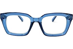 Incredible Bargains The Montclair Luxury Oversized Square Reading Glasses, Durable Fashion Readers, Stylish Retro Eyewear