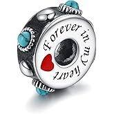 APOTIE Sterling Silver Cremation Urn Bead Charm for Bracelet Holds Ashes Keepsake Pendant Memorial Jewelry Gifts for Women Loss Loved One