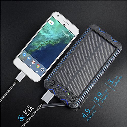 15000mAh Solar Charger with Cigarette Lighter, Elzle Solar Power Bank