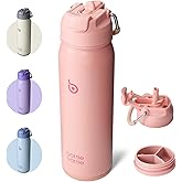 BOTTLE BOTTLE 24oz Insulated Water Bottle Stainless Steel Sport Water Bottle with Straw and Adjustable Lid Daily Pill Organizer