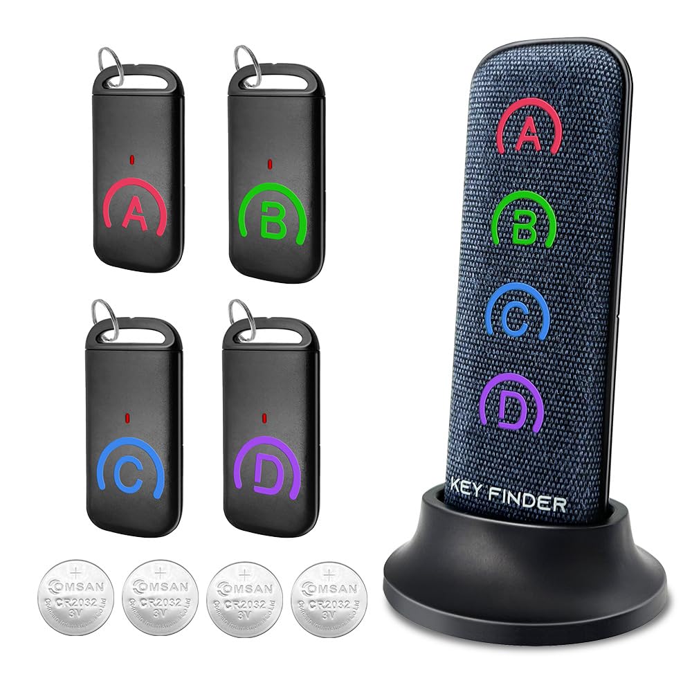 Key Finder, Chlovoe Item Finder with Advanced Fabric Remote & Slim Receivers Key Wallet Finder Item Locator with 85dB Loud Sound and 131ft Working Range