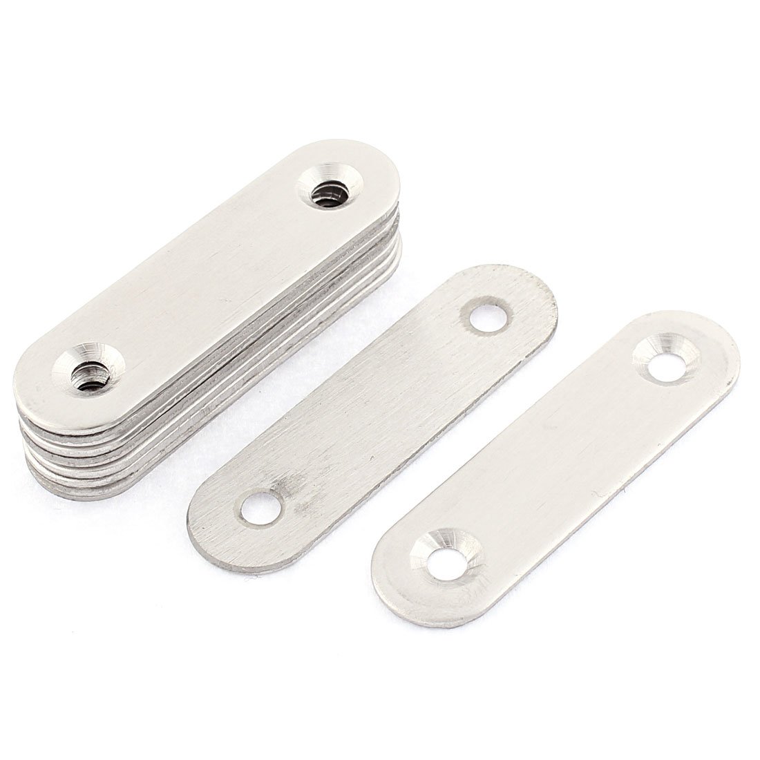 sourcing map 57mm x 16mm Flat Mending Plates Repair Joining Brackets 10PCS