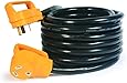Camco (55191) 25' PowerGrip Heavy-Duty Outdoor 30-Amp Extension Cord for RV and Auto | Allows for Additional Length to Reach Distant Power Outlets | Built to Last