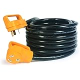 Camco (55191) 25' PowerGrip Heavy-Duty Outdoor 30-Amp Extension Cord for RV and Auto | Allows for Additional Length to Reach 