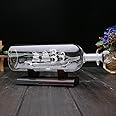 catazer Home Decore Ship in A Bottle Glass Boat Wooden Home Room Decoration Vintage Hogar Decoration Accessories (White)