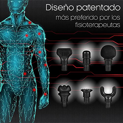 Pistola de Masaje, Masajeador de Percusión de Tejido Profundo Alivio del Dolor Muscular, Recuperación Muscular Después de Actividades Deportivas, Masajeador Profesional, Silencioso y Portátil