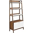 Amazon.com: Modway Bixby Display Case, 33" Bookshelf, Walnut White ...