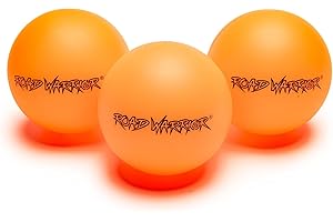 Road Warrior 3 Street Hockey Balls - Standard Size Street & Roller Hockey Balls, Soft/Medium Feel for Smooth Roll, Durable Ou