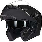 ILM Motorcycle Dual Visor Flip up Modular Full Face Helmet DOT 6 Colors Model 902