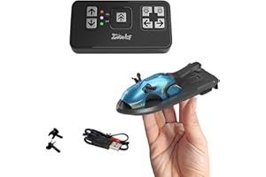 LONMAHOVER RC Boat Mini，Remote Control Boat for Pools and Lakes，2.4ghz RC Boats for Kids，Low Battery Alarm，Suitable for Multiple People to Compete Together(Blue-Black)