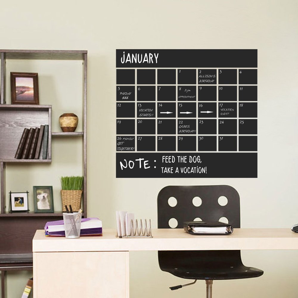 Vinilo pizarra MENSUAL calendario para pared (34