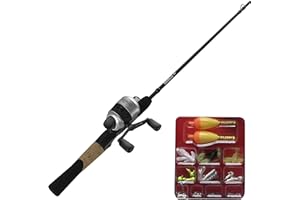 Zebco 33 Micro Spincast Reel and 2-Piece Fishing Rod Combo, 4.5-Foot Rod with Bonus Tackle Pack, Quickset Anti-Reverse Fishin