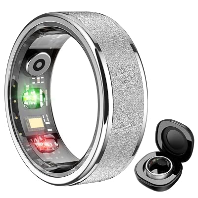 COLMI R10 Smart Ring, Smart Health Ring for Women, Features Heart Rate, Blood Oxygen, Sleep Monitoring, Pedometer, and Fitness Tracker, No Subscription Fee. (Silver, 7#)