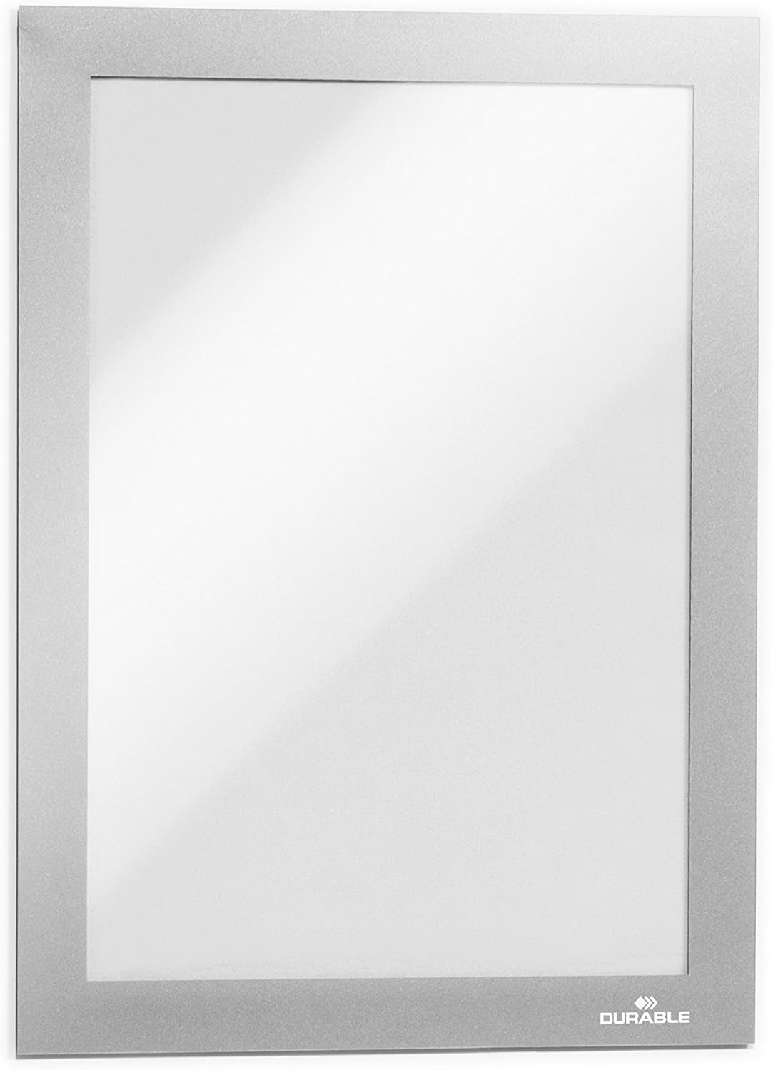 Durable DURAFRAME Self-Adhesive Magnetic Frame | A5 Format In Silver | Pack of 2 Frames | Document Frame for Professional Internal Signage