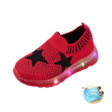 Morbuy Kinder Baby Schuhe mit Licht LED Leuchtende, Mädchen Jungen Sport Running Sneaker Weich Und Bequem Rutschfest Turnschu