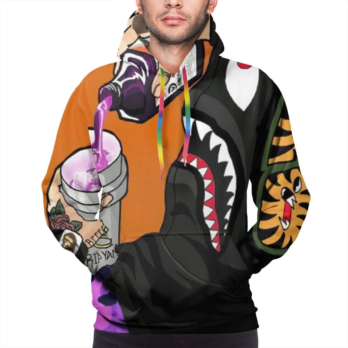 Magic Gathering Bape Comfortable Men's Hoodie Highlights Youthful Personality for Everyday Comfort and Warm,