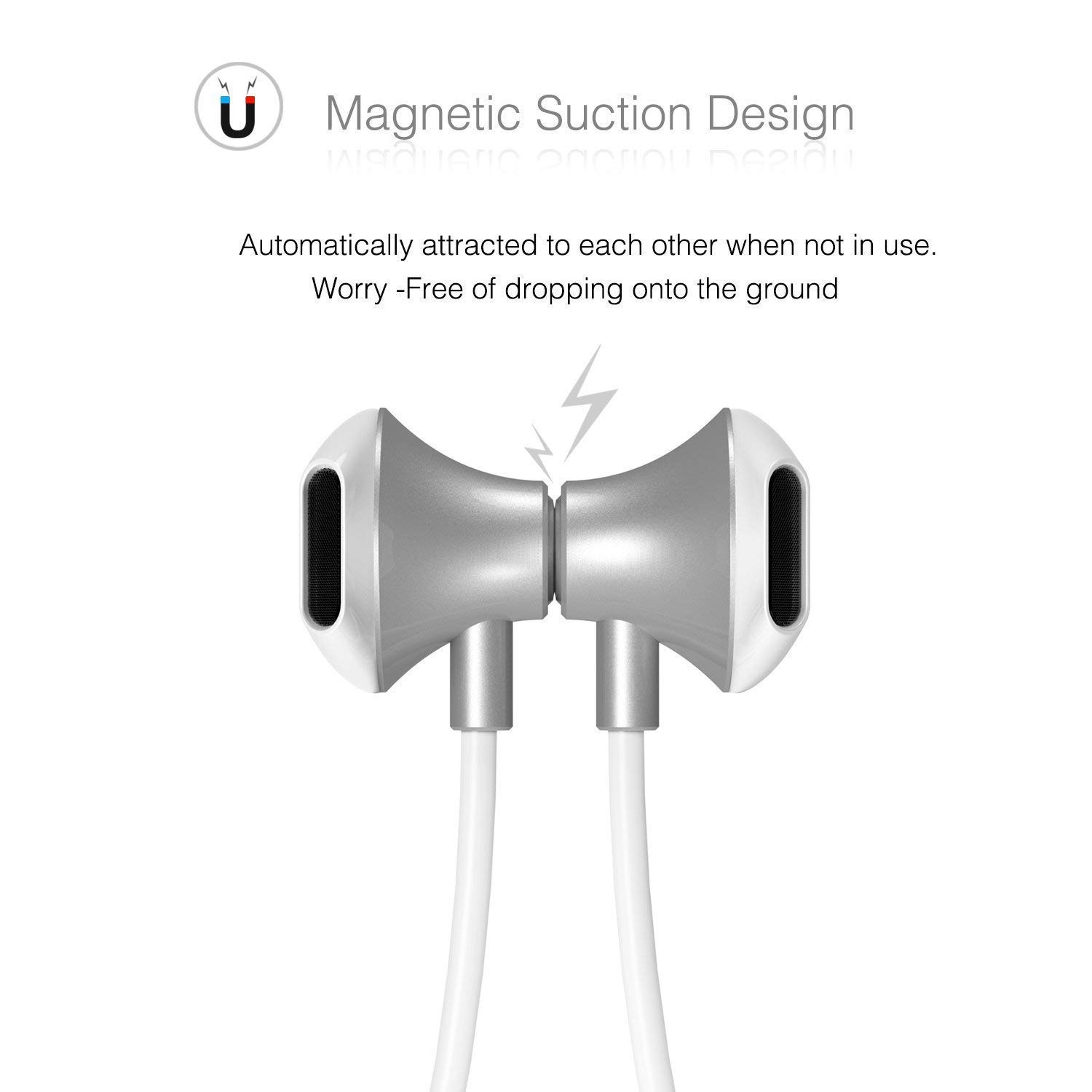 Auriculares Bluetooth Running,LinkWitz Deportivos Magnético Extra Bass CVC 6.0 Con Sonido Estéreo, Micrófono Incorporado