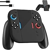 PAWDIARY Black Switch 2 Charging Grip Stand, Compatible with Nintendo Switch 2 for Left/Right Controller Charge Handle Grip, Convenient Charge and Play at The Same time