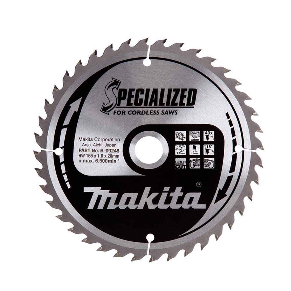 Makita B-09248 Specialized Circular Saw Blade 165mm X 20 x 40Teeth