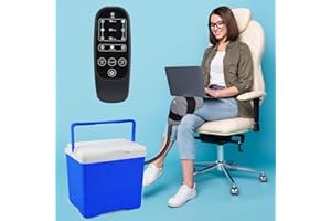 GENERAL ARMOR Ice Machine for Knee After Surgery, Programable Cold Therapy Machine for Knee Replacement, Quiet Pump Cryotherapy Machine with Reusable Ice Packs for Knee Pains Relief, ACL, Strain, Swelling & Sprain
