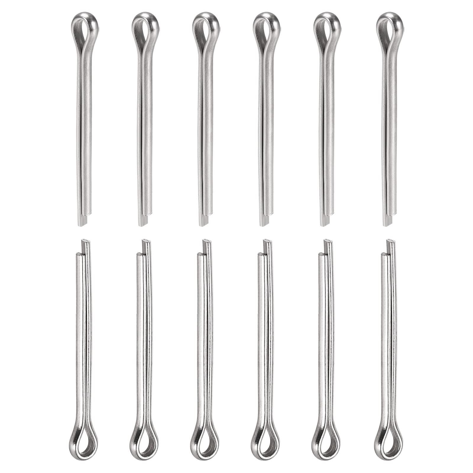 DTGN 5mm x 50mm (DxL) Cotter Clip Pins - 15Pack - Good for Machinery - 304 Stainless Steel Hairpin Fasteners - Silver