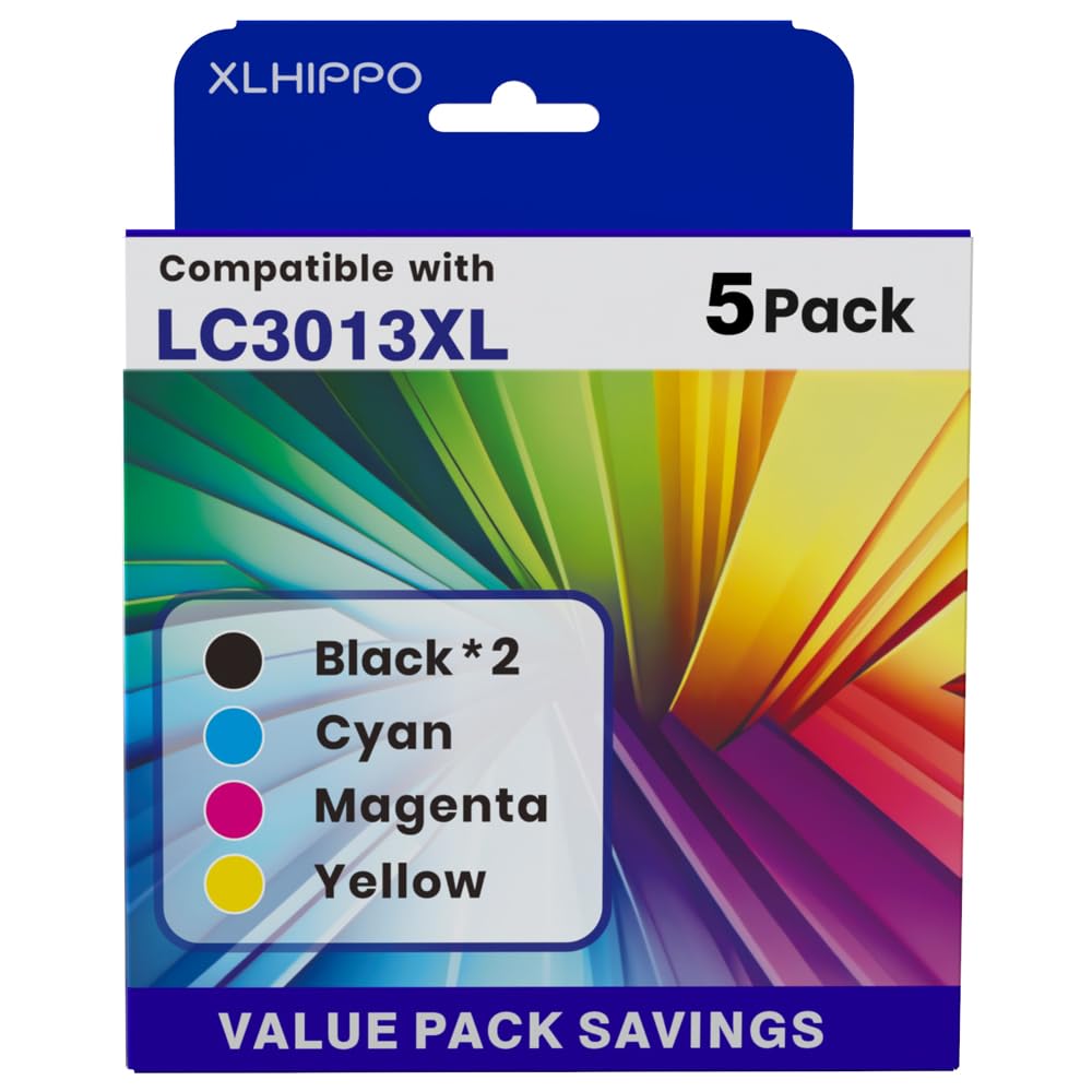 Photo 1 of LC3013 Ink Cartridges for Brother LC3013 Ink Cartridge Replaces for Brother LC3011 LC30133PKS LC30132PKS LC3013XL to MFC-J491DW MFC-J497DW MFC-J895DW MFC-J690DW?2 Black,1 Cyan/Magenta/Yellow? 5-Pack