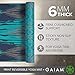 Gaiam Yoga Mat Premium Print Reversible Extra Thick Non Slip Exercise & Fitness Mat for All Types of Yoga, Pilates & Floor Workouts, Caspian Trance, 6mm