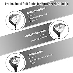 Tangkula 9/10 Pieces Men's Complete Golf Clubs Set
