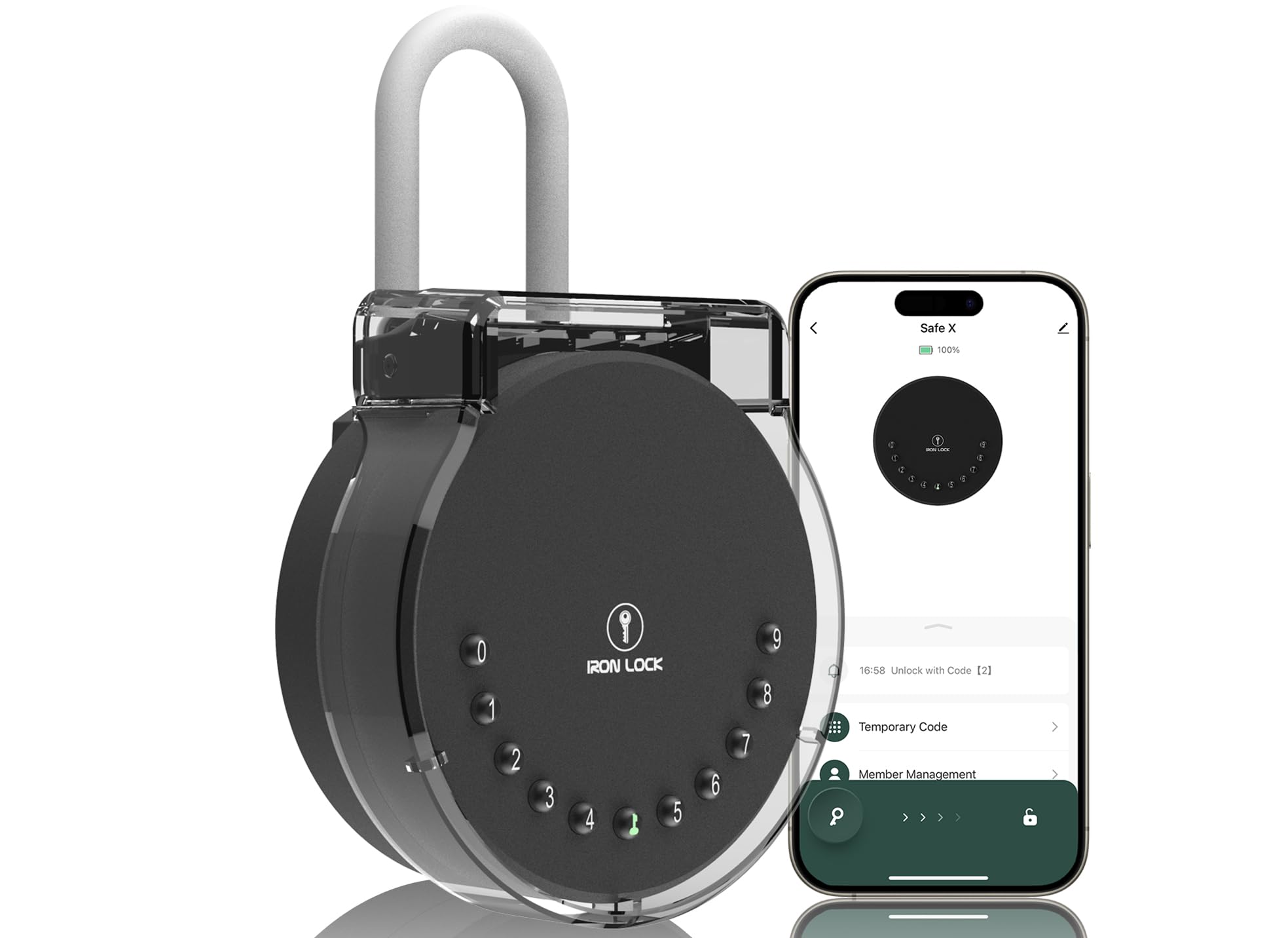 Iron Lock® Portable Smart Key Lock Box - Bluetooth