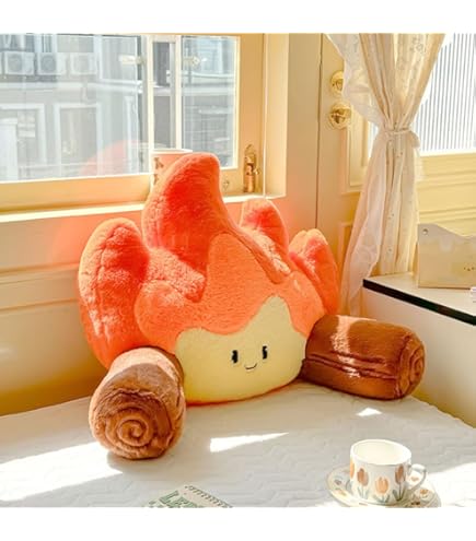 Amazon.com: UNWAAT Funny Campfire Reading Pillow Fake Fire Back