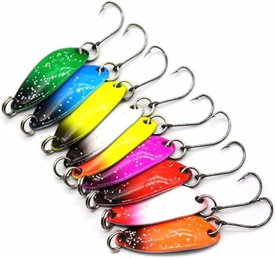 WUYASTA Trout Spoons Metal Sea Fishing Spinners Crankbait Lures Tackle