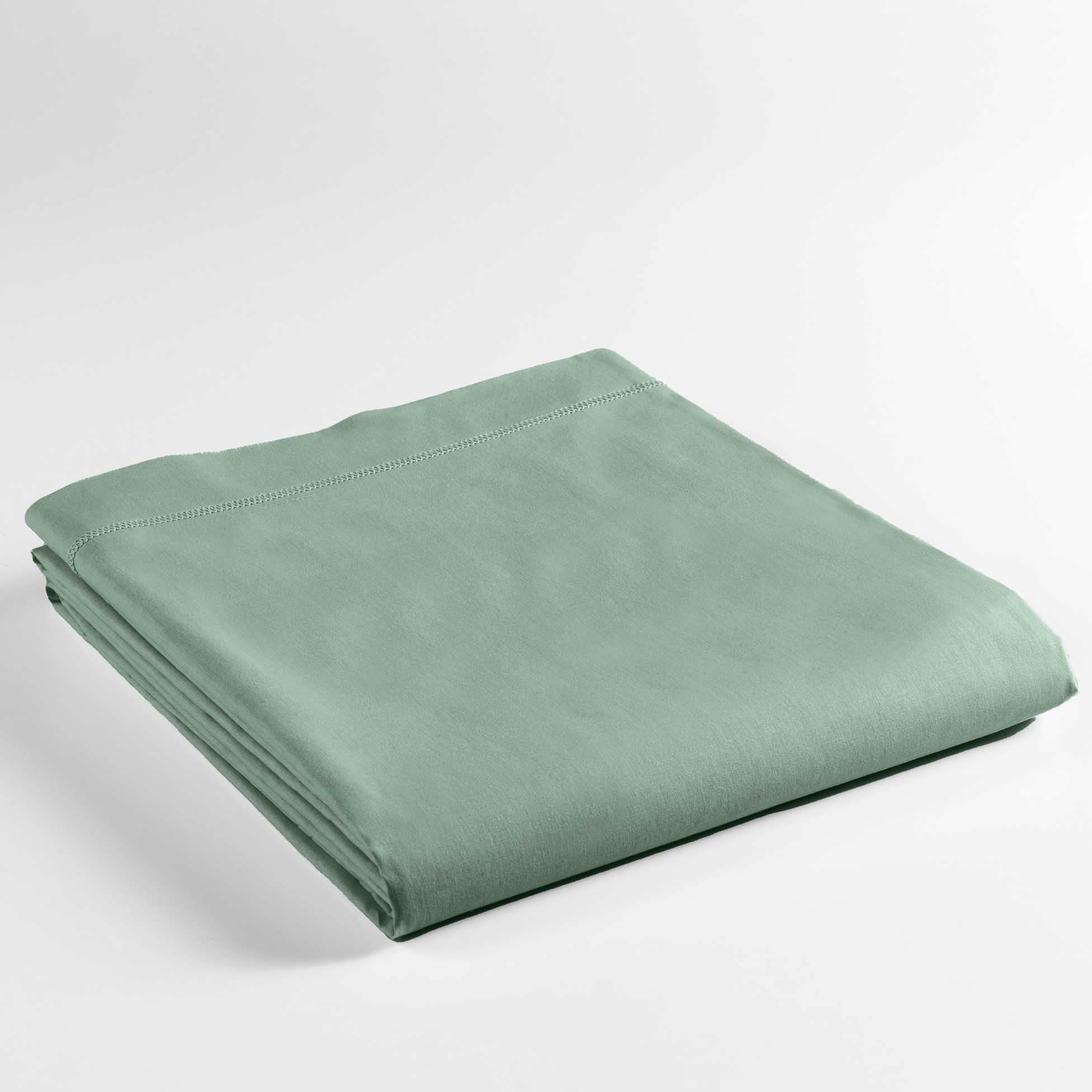 douceur d'intérieur, Flat Sheet 180 x 290 cm Lina Sage 100% Cotton