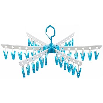 MENGZHEN 36 Clip Zusammenklappbar Wäscheständer, Wäschetrockner, Badewannen-Wäschetrockner, Badewannentrockner Winddicht Unte