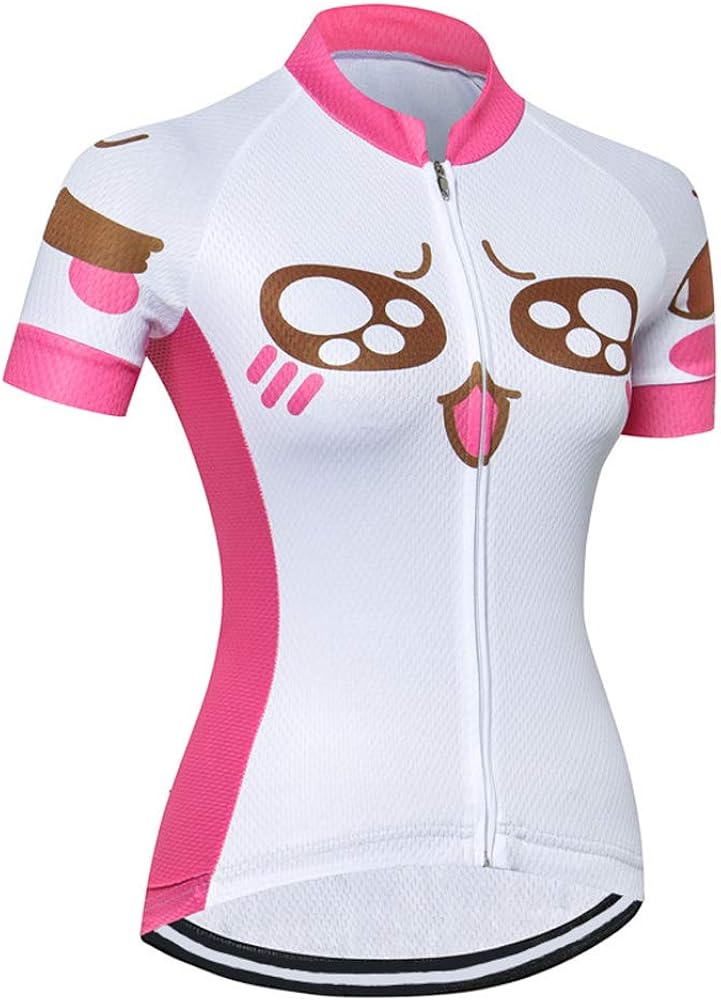 Funny Short Sleeve Cycling Jersey for Women,QuickDry Breathable