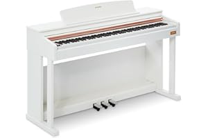 AODSK 88 Key Digital Piano,Weighted Hammer Action Digital Piano with Full-Size Weighted Keys,Triple Pedal,Beginner Bundle with Furniture Stand,Slide Key Cover,Piano Lessons